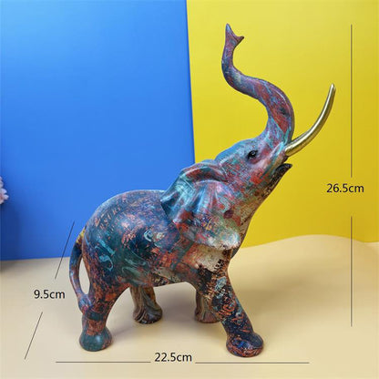 Creative Graffiti Elephant Figurine