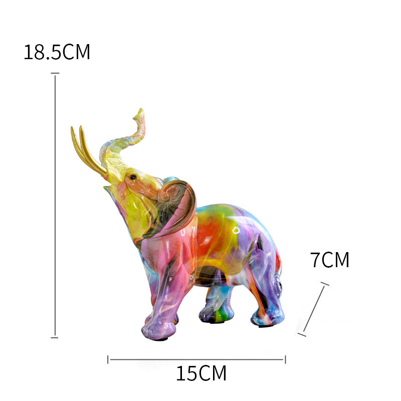 Creative Graffiti Elephant Figurine