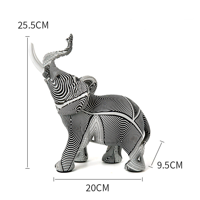 Creative Graffiti Elephant Figurine