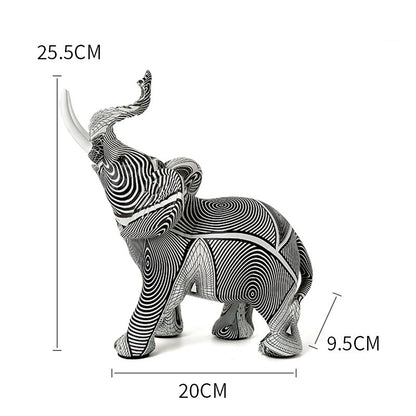 Creative Graffiti Elephant Figurine