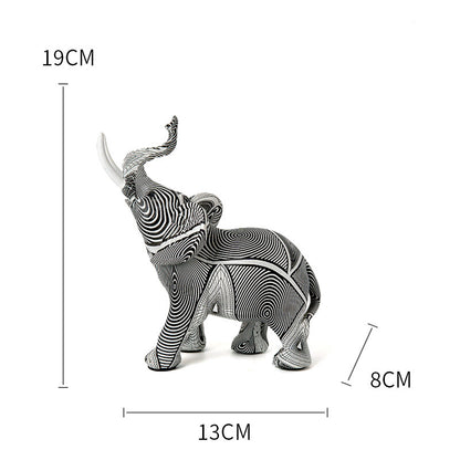 Creative Graffiti Elephant Figurine