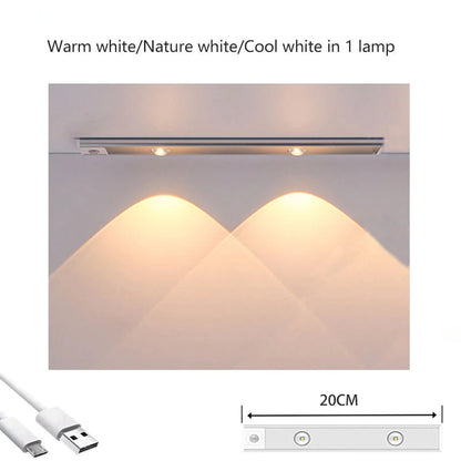 LED Human Body Sensor Light Rechargeable Cabinet Light Bar