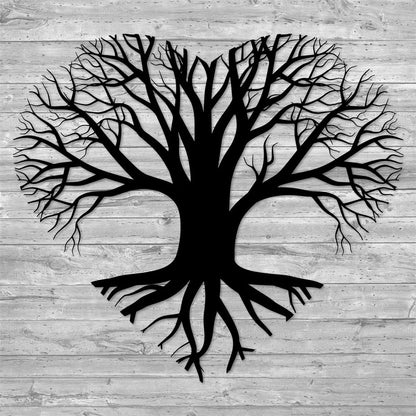Tree Of Life Heart Metal Wall Art