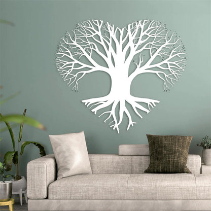 Tree Of Life Heart Metal Wall Art