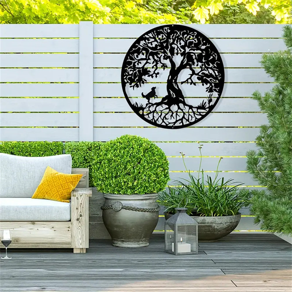 Tree of Life Silhouette Metal Wall Sign