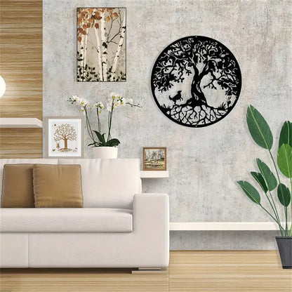 Tree of Life Silhouette Metal Wall Sign
