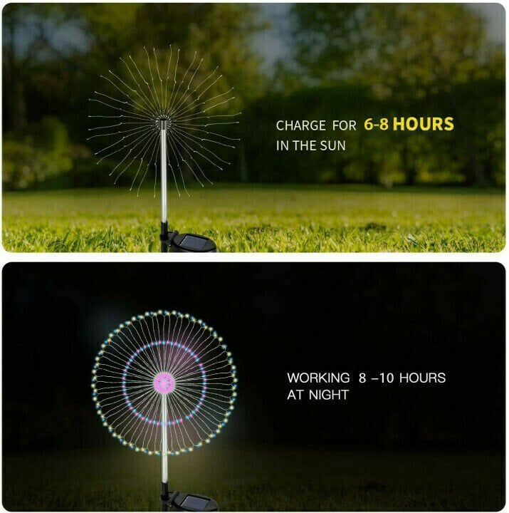 Solar Garden Firework Light Lawn Light