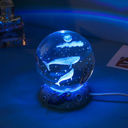 Ocean Animal Crystal Ball LED Night Lights