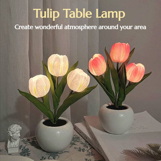 2023 New LED Tulip Home Night Light Decoration Atmosphere Lamp