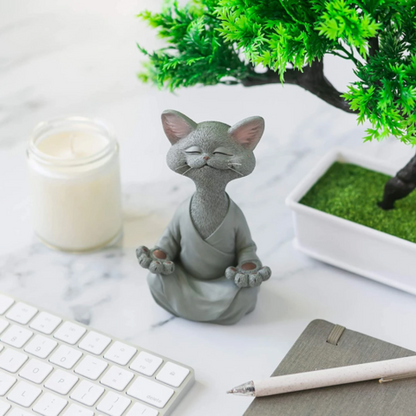 Happy Buddha Cat Home Decor