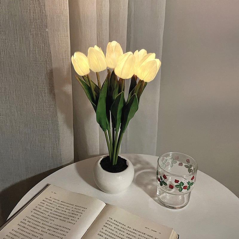 2023 New LED Tulip Home Night Light Decoration Atmosphere Lamp