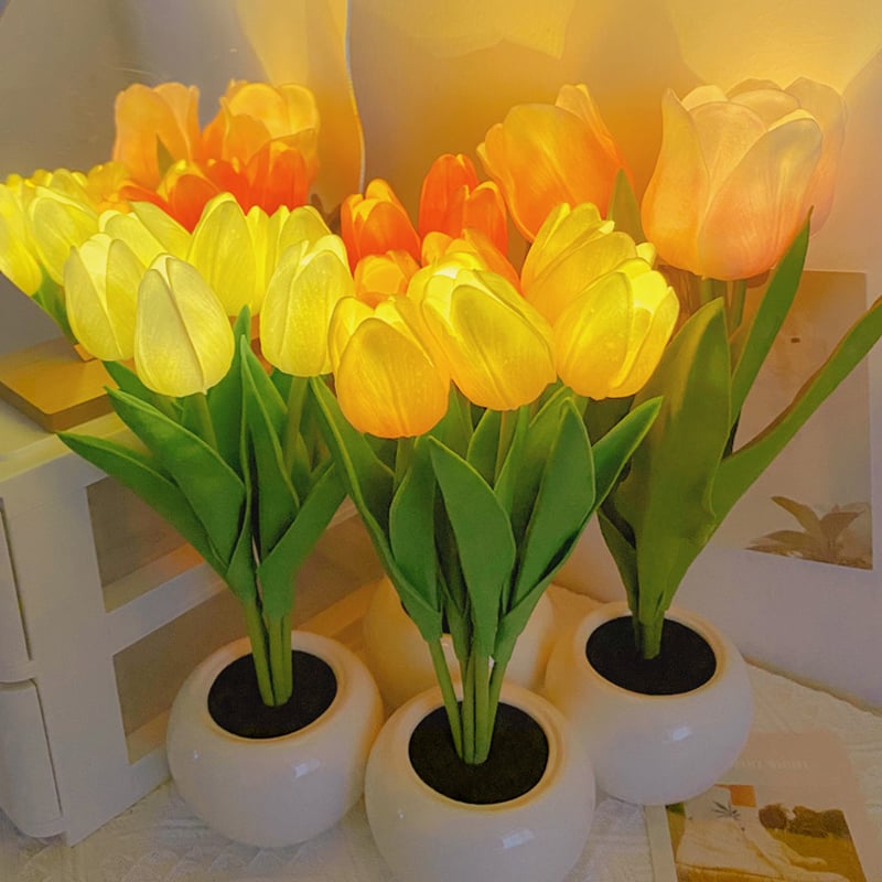 2023 New LED Tulip Home Night Light Decoration Atmosphere Lamp