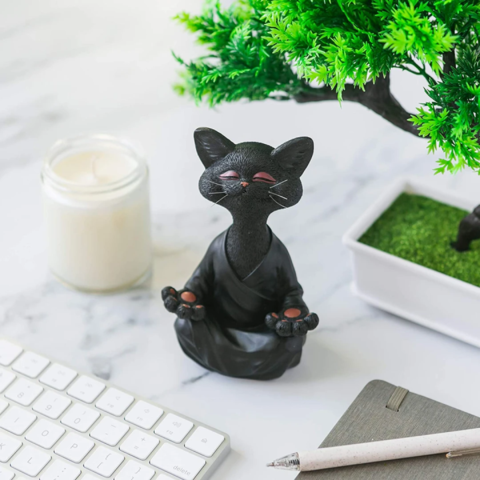 Happy Buddha Cat Home Decor