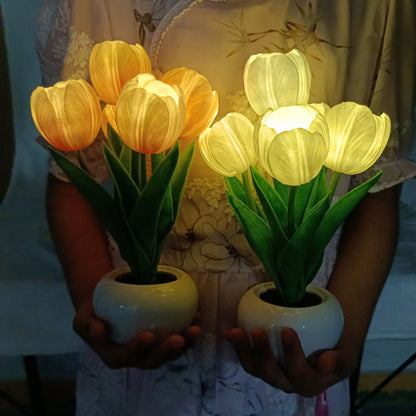 2023 New LED Tulip Home Night Light Decoration Atmosphere Lamp