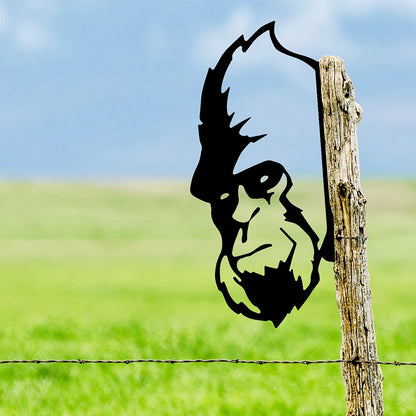 Gorilla Farm Peeping Animal Outdoor Metal Garden Art