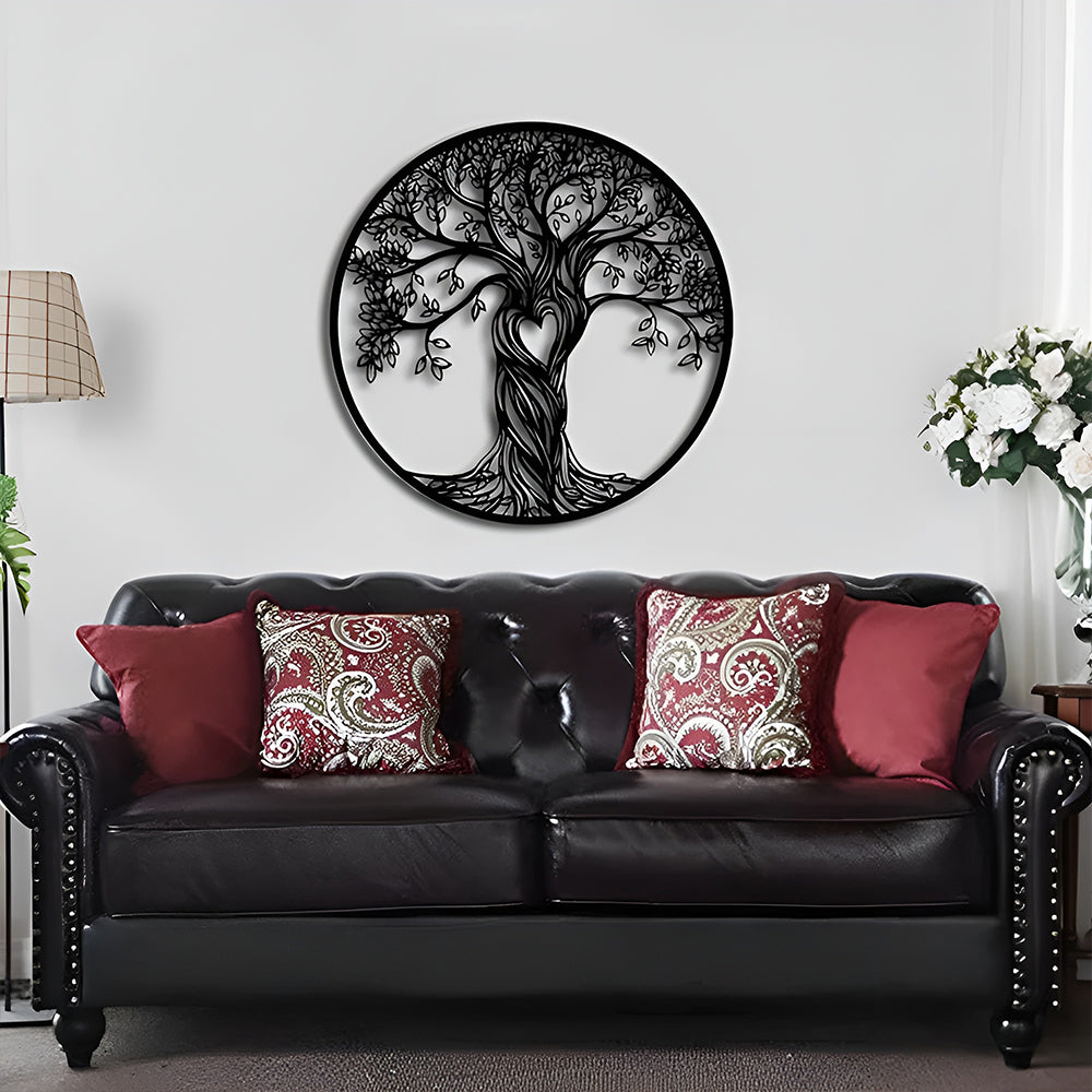 Eternal Heart Tree of Life Metal Wall Art