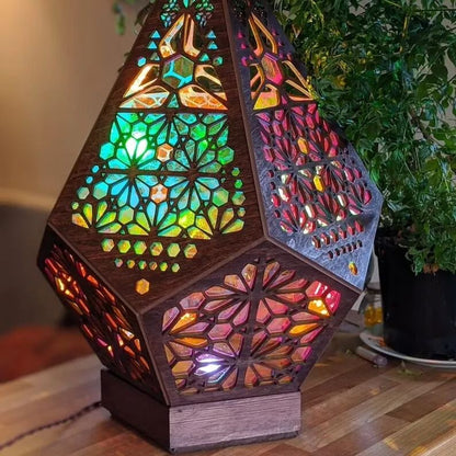 Polar Star Wooden Floor  Lamp