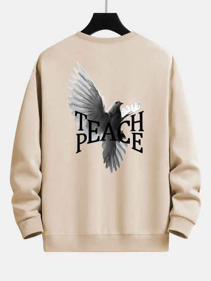 Relaxed Fit Sweatshirt mit Peace Dove-Print auf der Rückseite