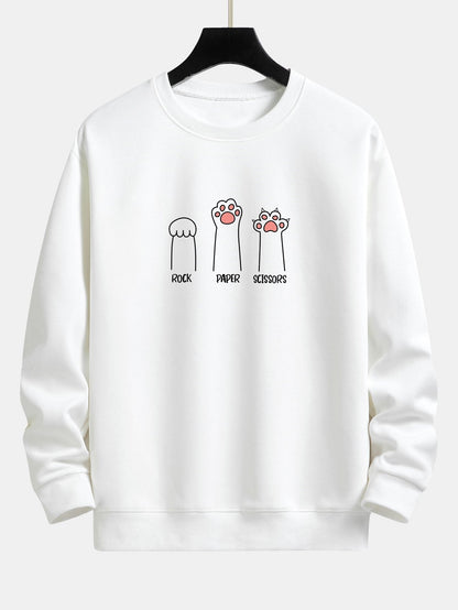 Cat Claws Print Relax Fit Sweatshirt