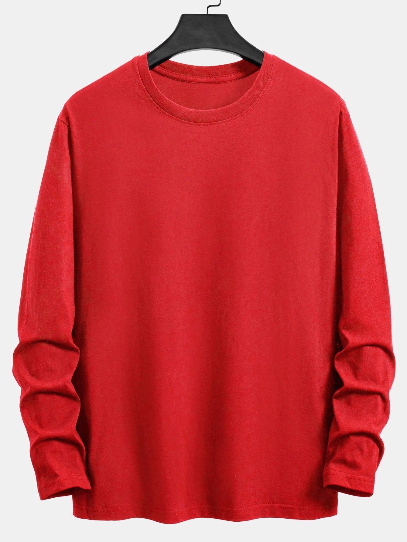 Basic Langarm-T-Shirt aus Baumwolle
