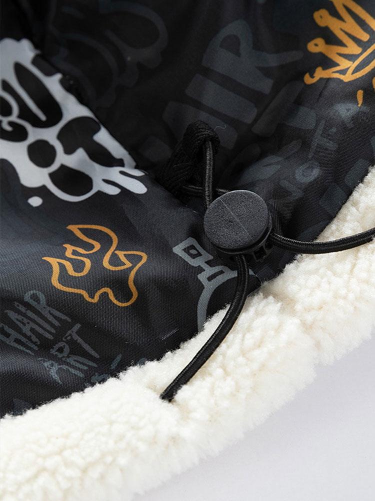 Teddy Fleece Patchwork Zip Up Jacket