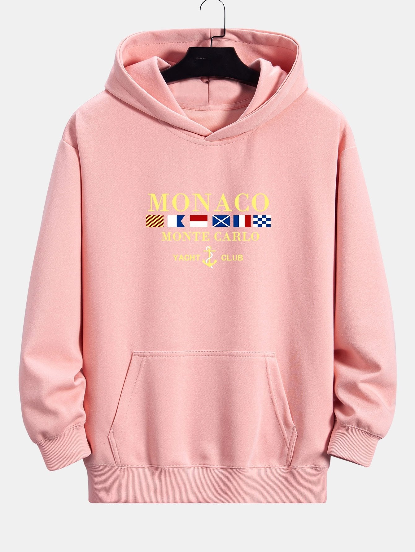 Relaxed Fit Hoodie mit Monaco-Slogan-Print