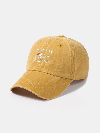 Sunrise Mountain Climbing Pattern Classic Retro Washed Cotton Baseball Cap