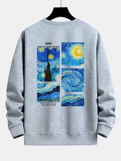 Starry Sky Back Print Relax Fit Sweatshirt