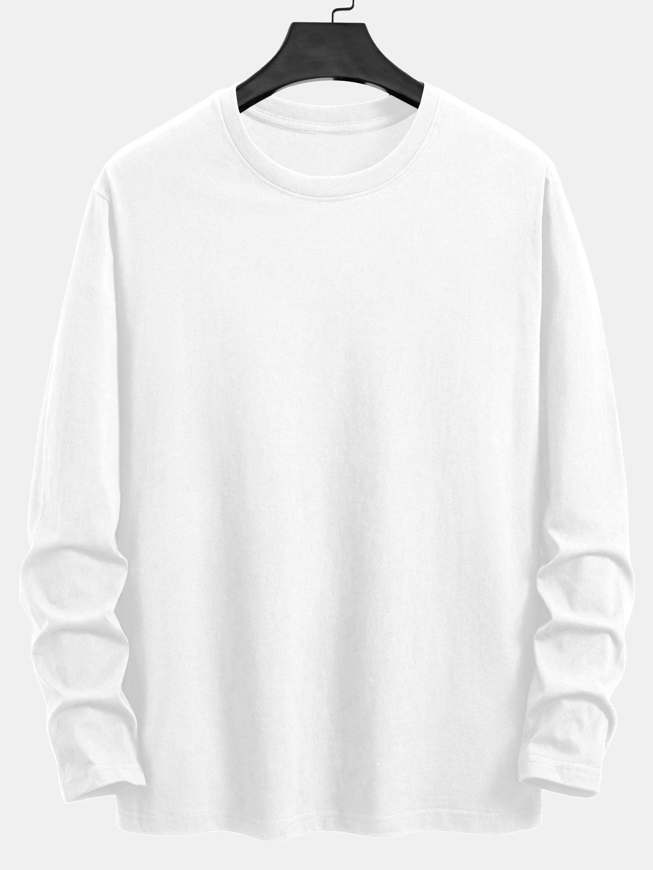Basic Langarm-T-Shirt aus Baumwolle