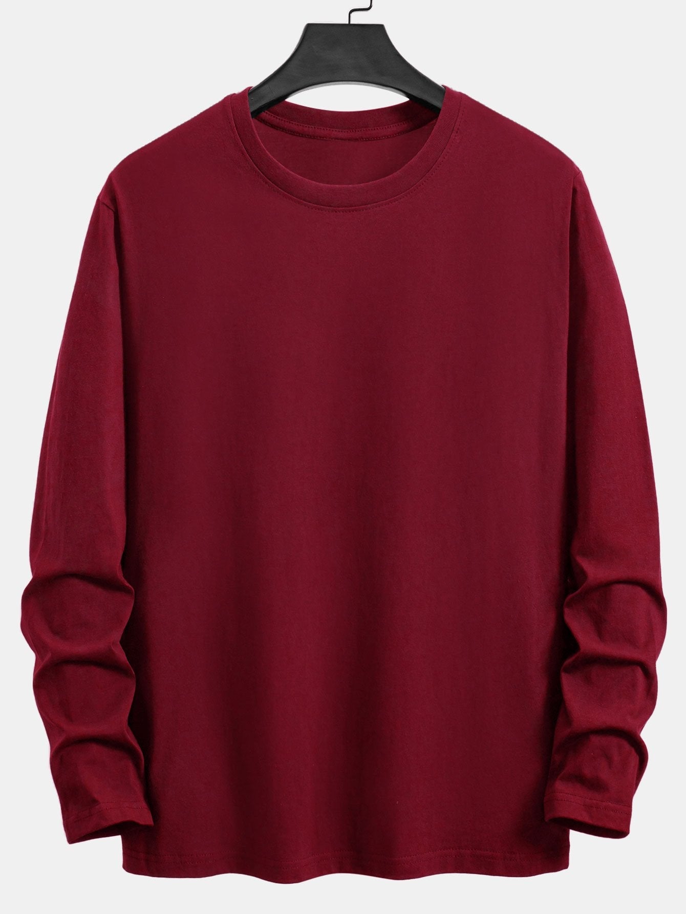 Basic Langarm-T-Shirt aus Baumwolle
