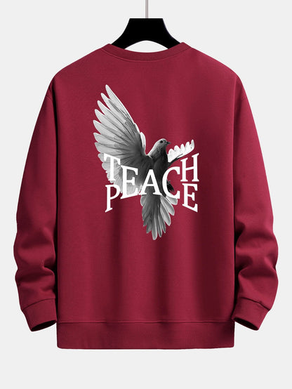 Relaxed Fit Sweatshirt mit Peace Dove-Print auf der Rückseite