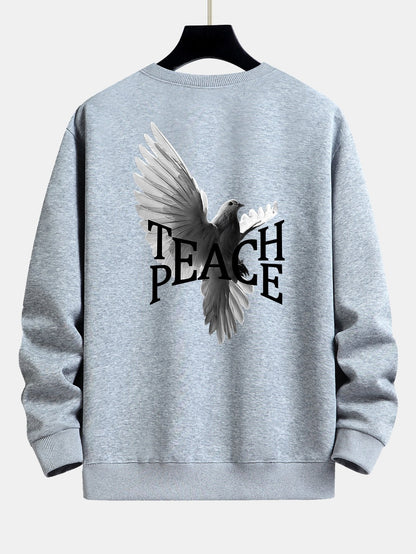 Relaxed Fit Sweatshirt mit Peace Dove-Print auf der Rückseite