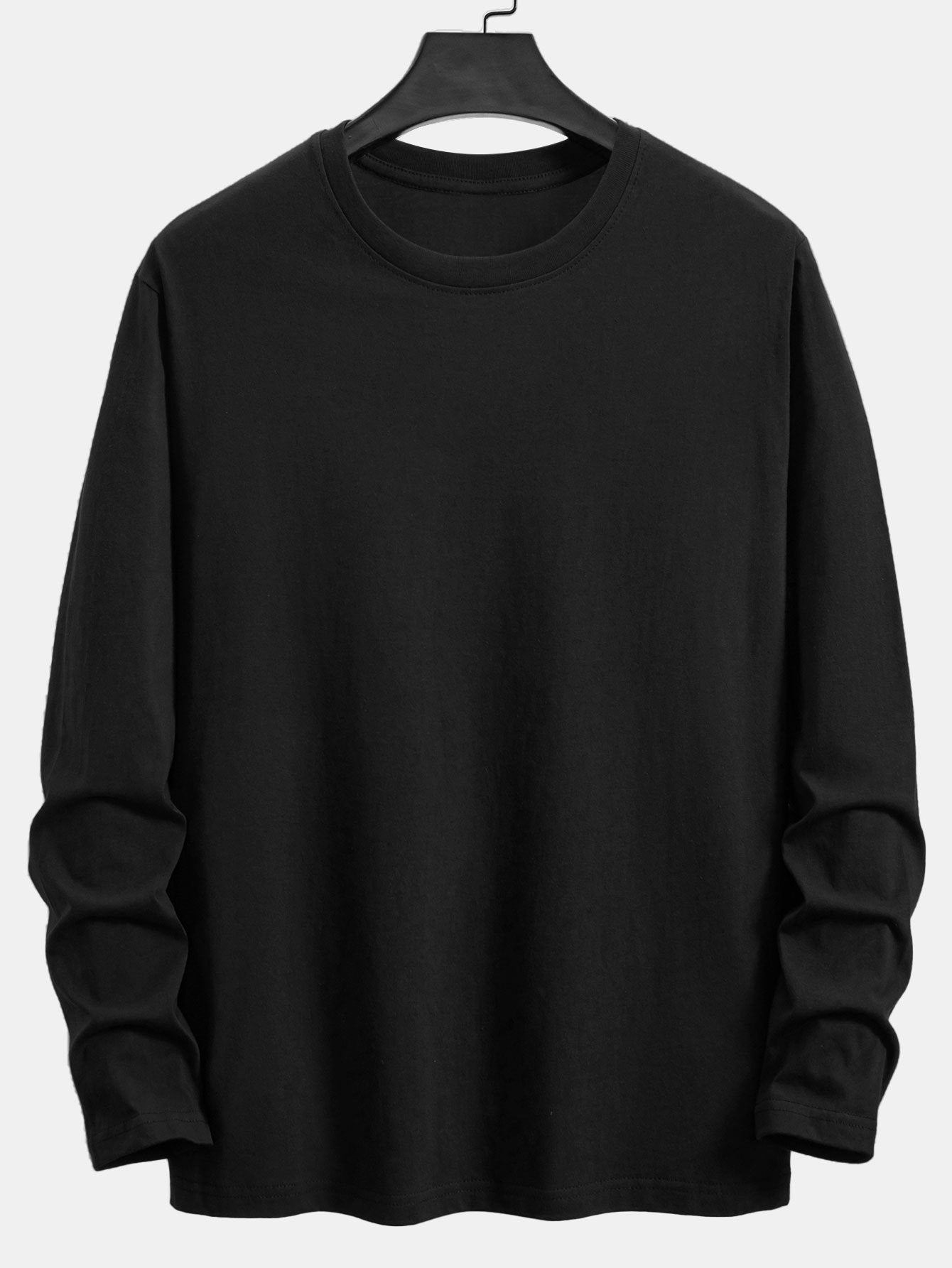 Basic Langarm-T-Shirt aus Baumwolle