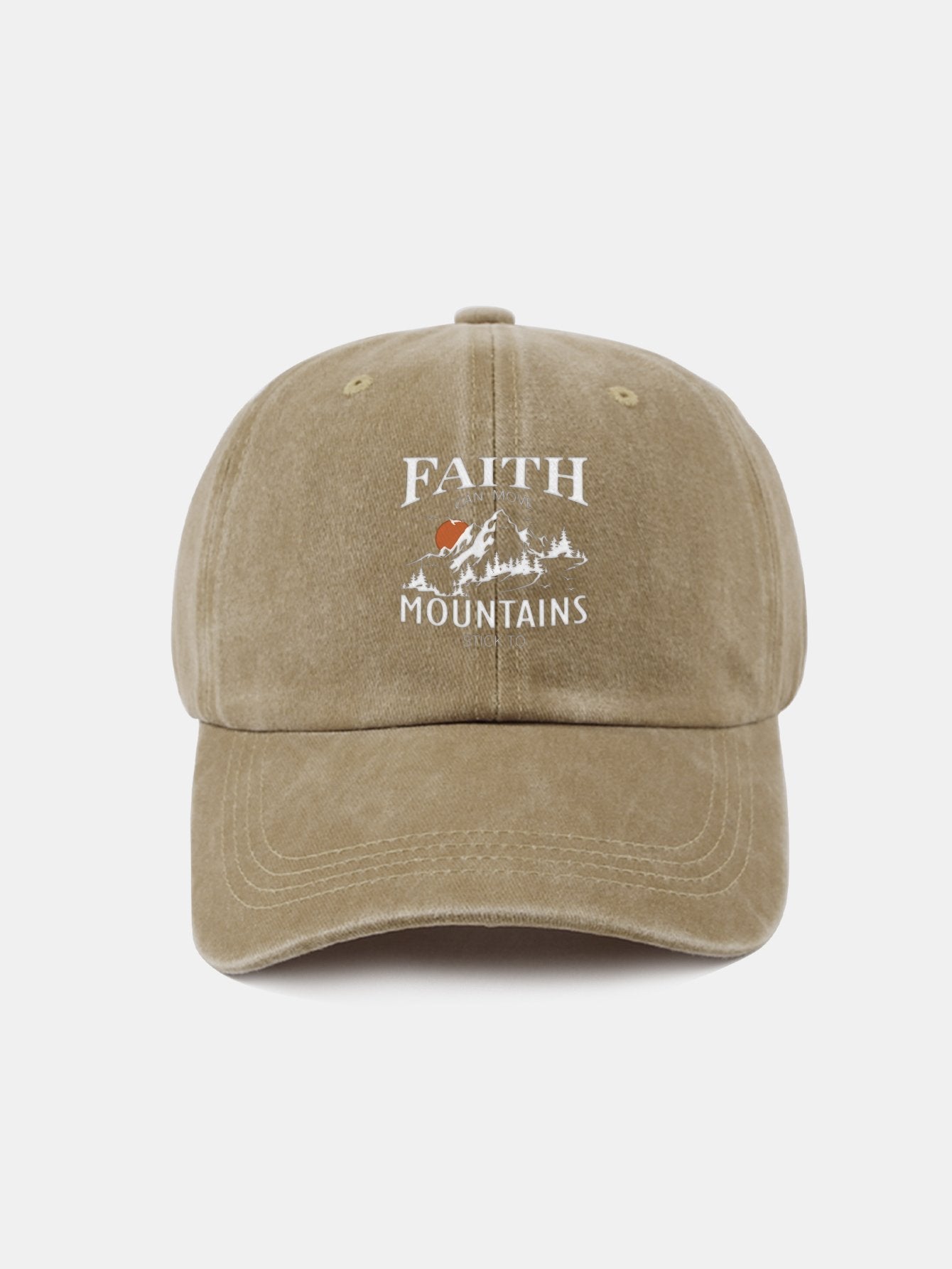 Sunrise Mountain Climbing Pattern Classic Retro Washed Cotton Baseball Cap