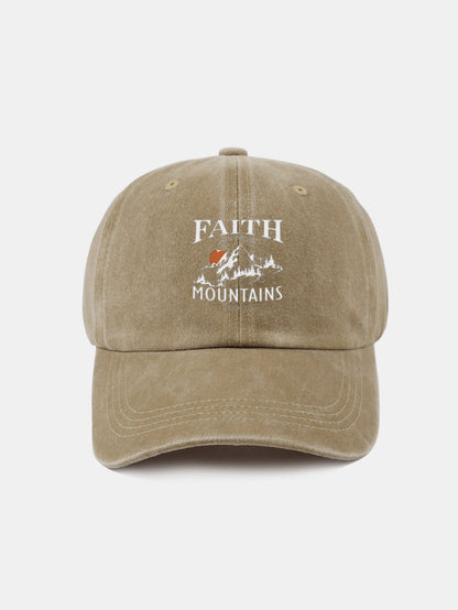 Sunrise Mountain Climbing Pattern Classic Retro Washed Cotton Baseball Cap