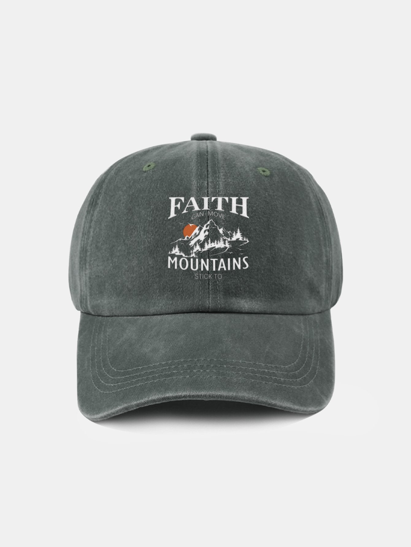 Sunrise Mountain Climbing Pattern Classic Retro Washed Cotton Baseball Cap