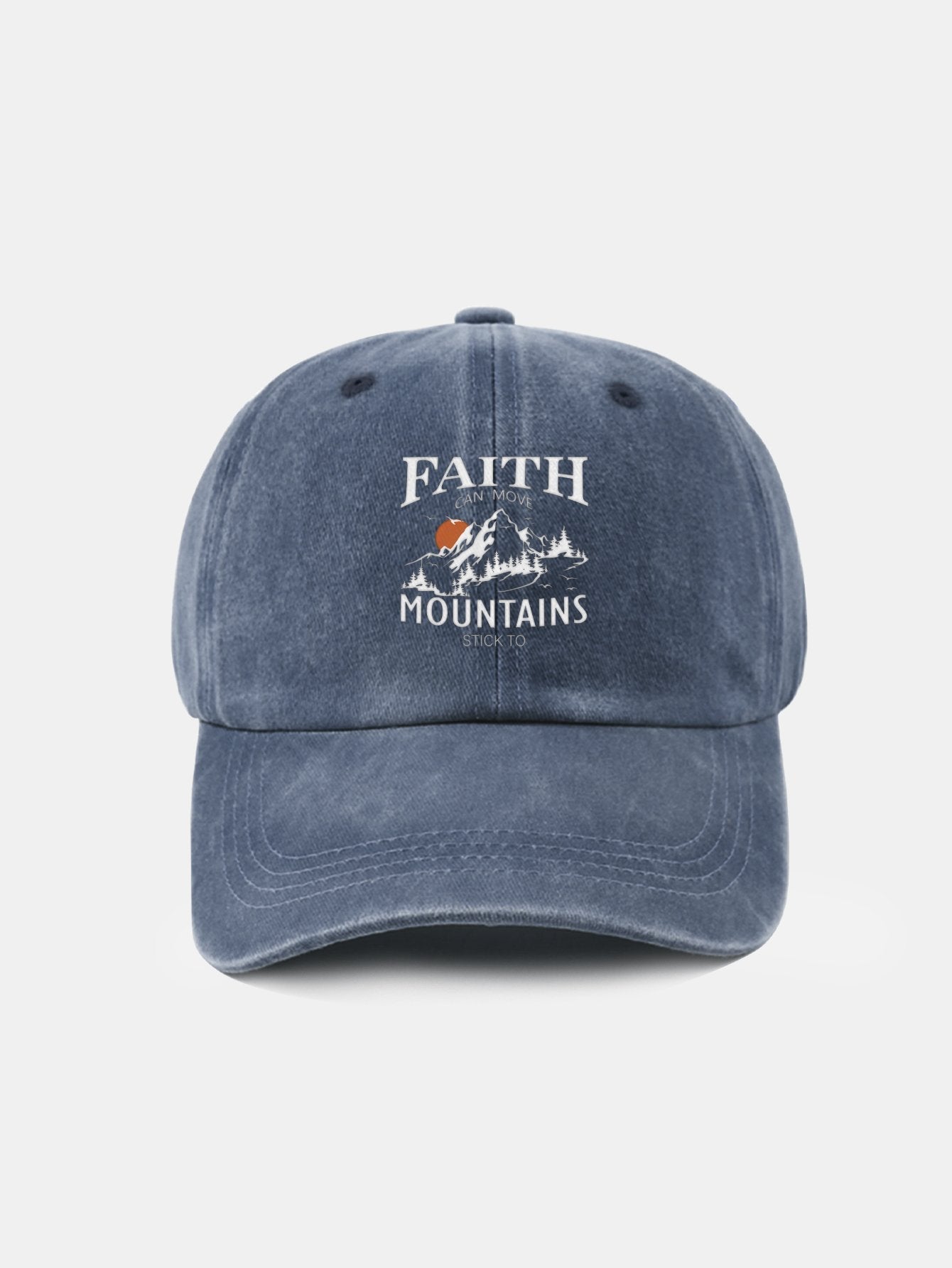 Sunrise Mountain Climbing Pattern Classic Retro Washed Cotton Baseball Cap