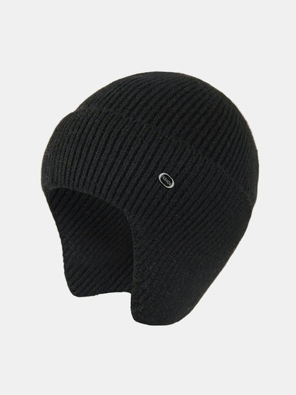 Warm Ear Covers Knit Beanie Hat