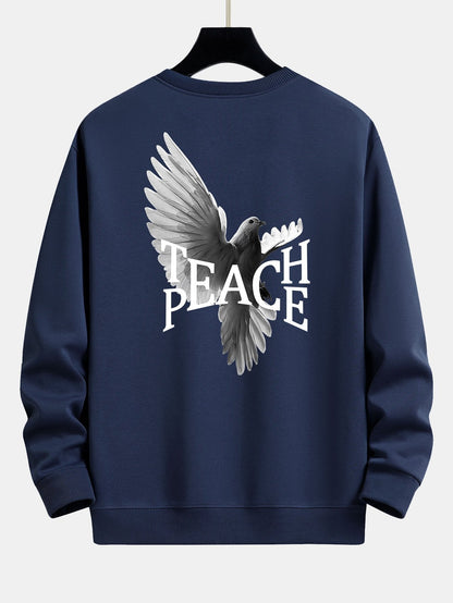 Relaxed Fit Sweatshirt mit Peace Dove-Print auf der Rückseite