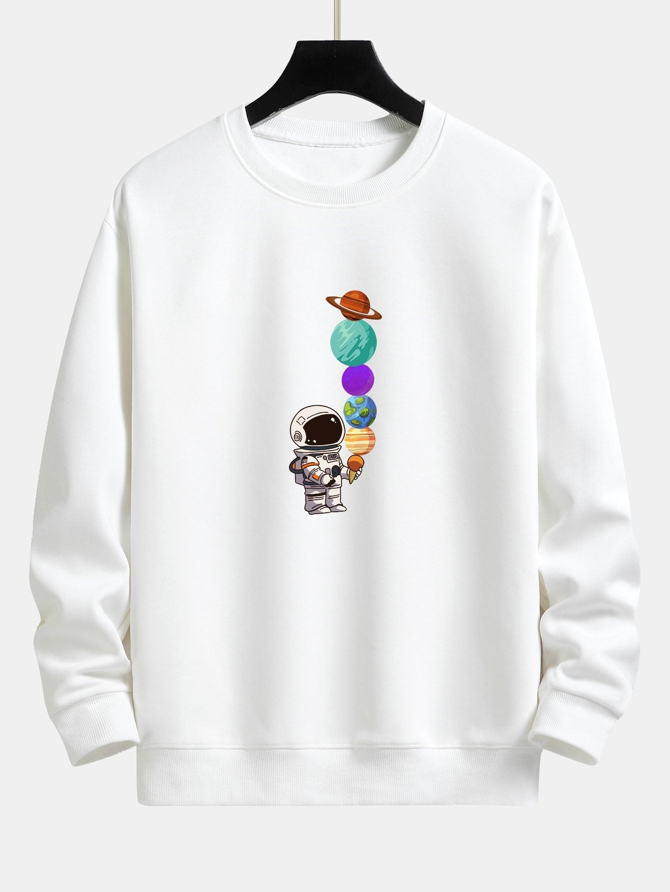 Relaxed Fit Sweatshirt mit Planet-Astronaut-Print