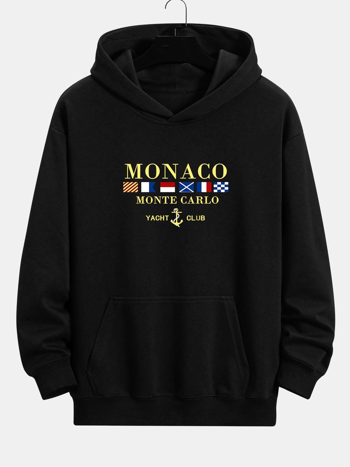 Relaxed Fit Hoodie mit Monaco-Slogan-Print
