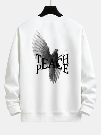 Relaxed Fit Sweatshirt mit Peace Dove-Print auf der Rückseite
