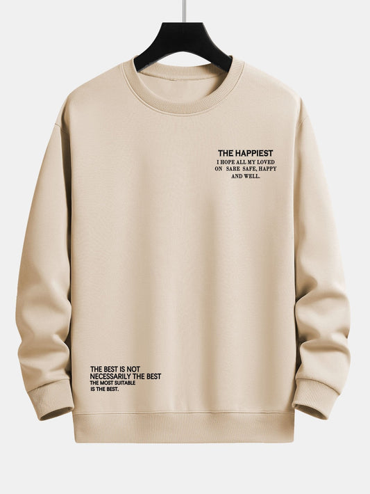 Slogan Print Relax Fit Sweatshirt
