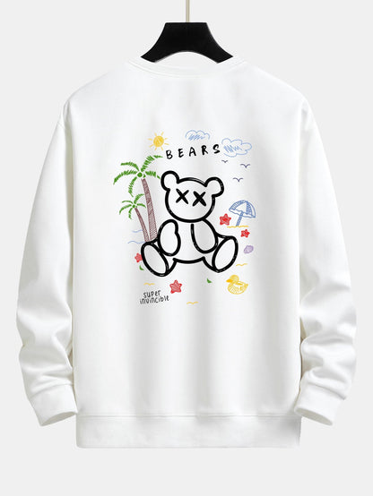 Relaxed Fit Sweatshirt mit Bären-Urlaubs-Print