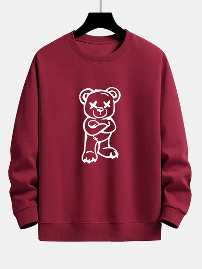 Bear Print Relax Fit Sweatshirt