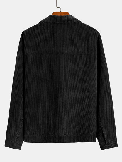 Corduroy Jacket With Pockets & Drawstring Corduroy Cargo Jogger Pants