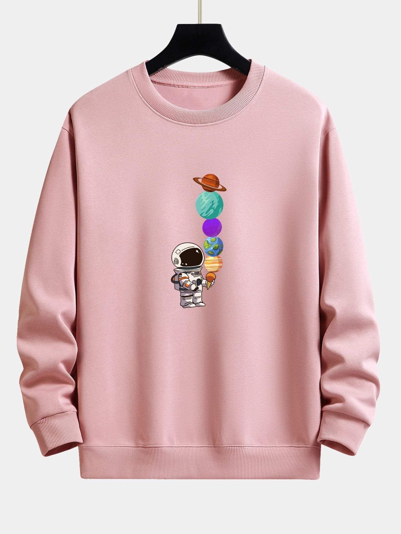 Relaxed Fit Sweatshirt mit Planet-Astronaut-Print