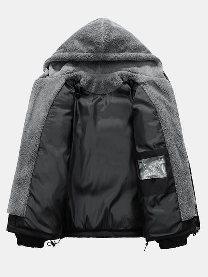 2 In 1 Teddy Hooded Puffer Jacket