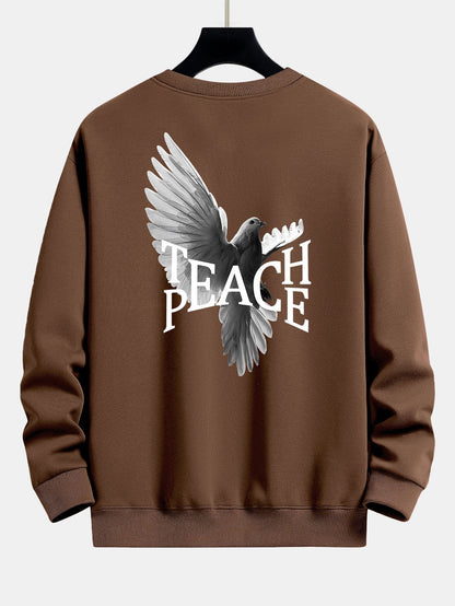 Relaxed Fit Sweatshirt mit Peace Dove-Print auf der Rückseite