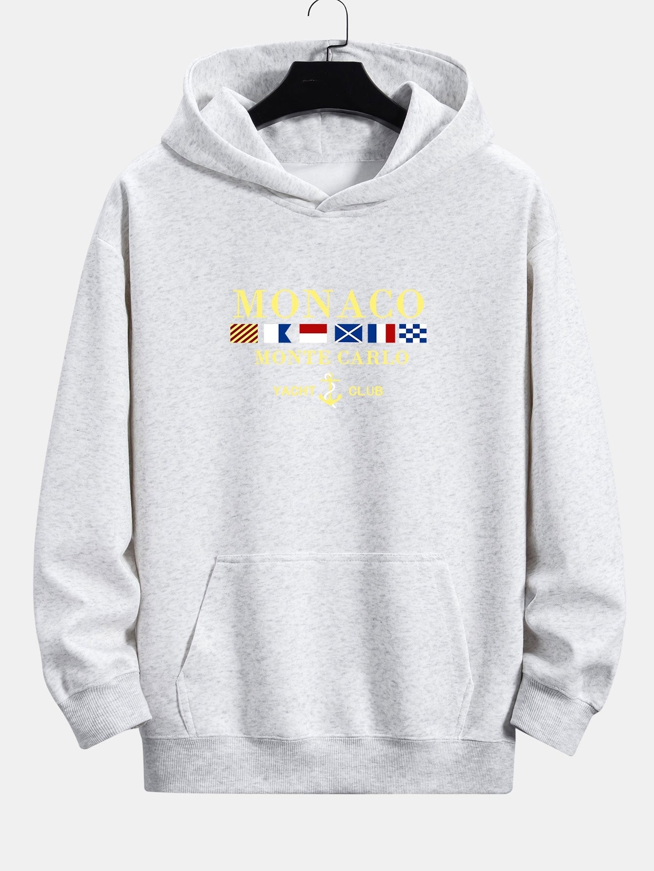 Relaxed Fit Hoodie mit Monaco-Slogan-Print